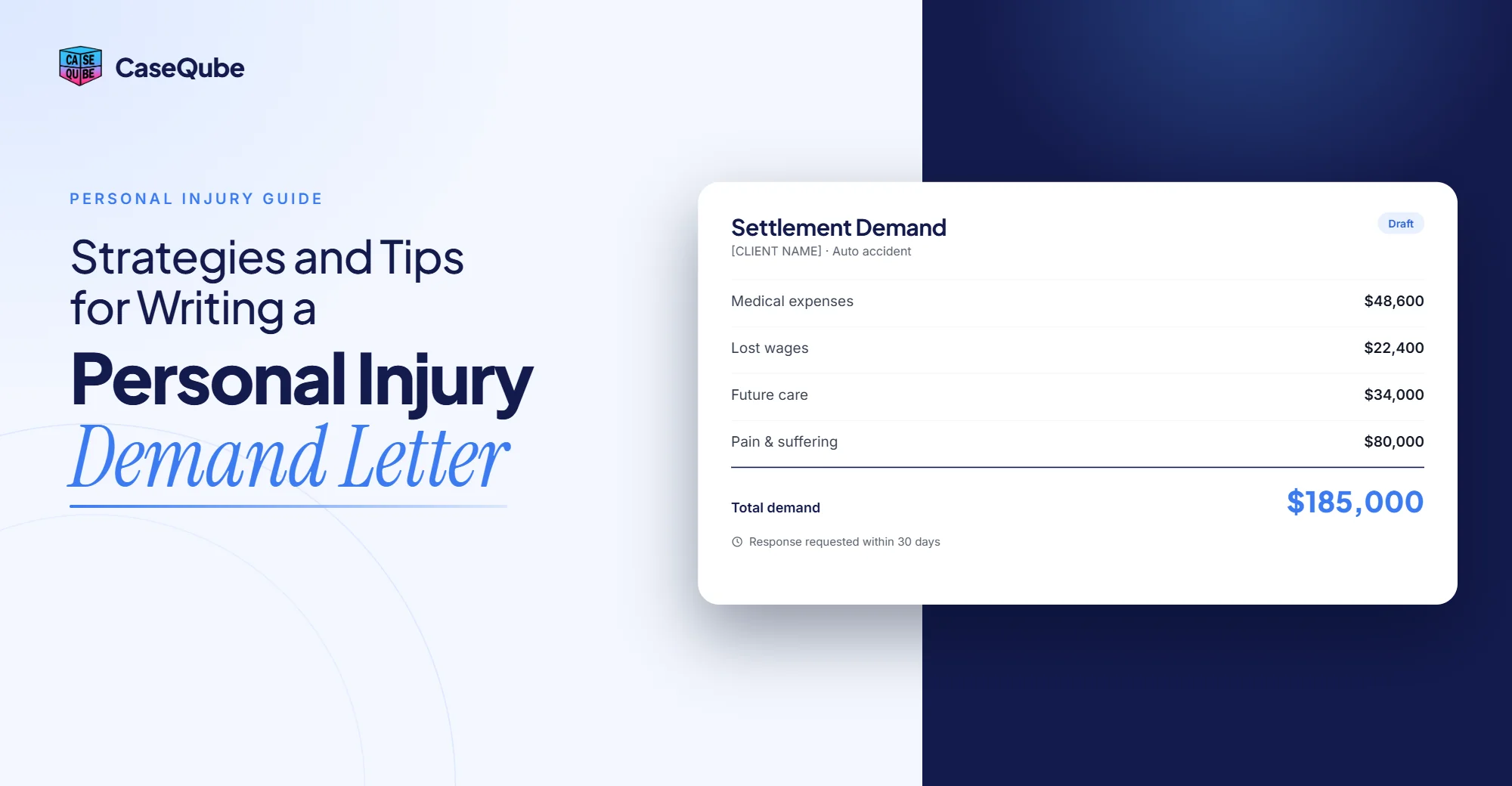 Personal injury attorney writing a demand letter to an insurance company