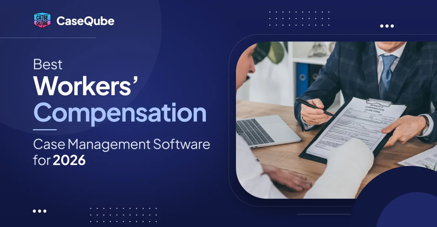 Workers' compensation case management software tracking claim stages and hearings